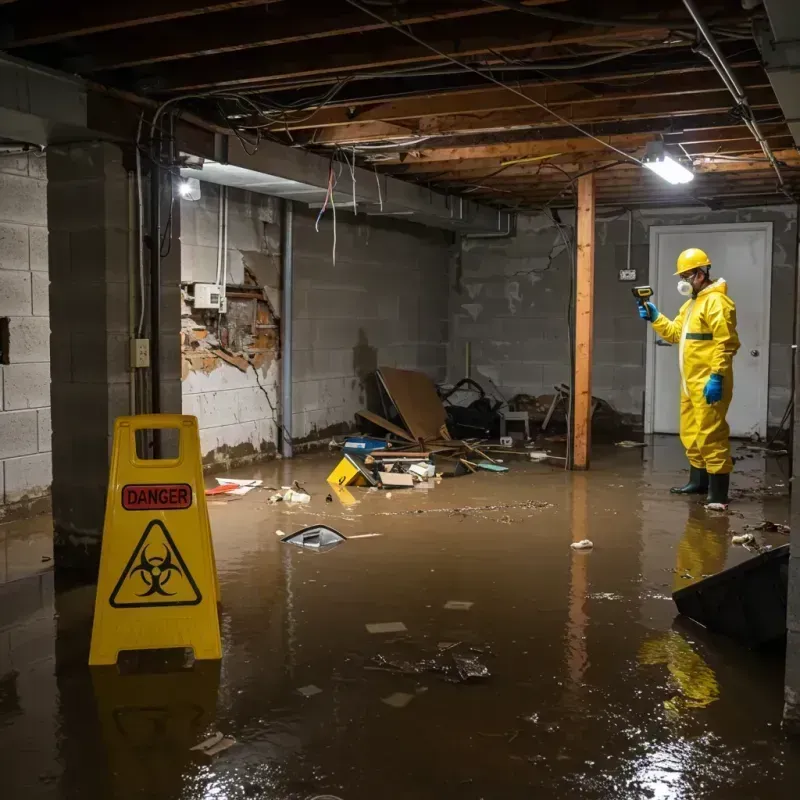 Flooded Basement Electrical Hazard in Yeagertown, PA Property